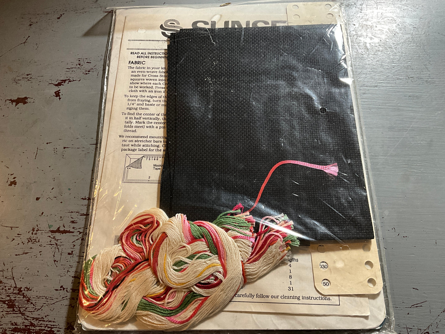 Sunset Loving and Living counted cross stitch kit 14 count black AIDA