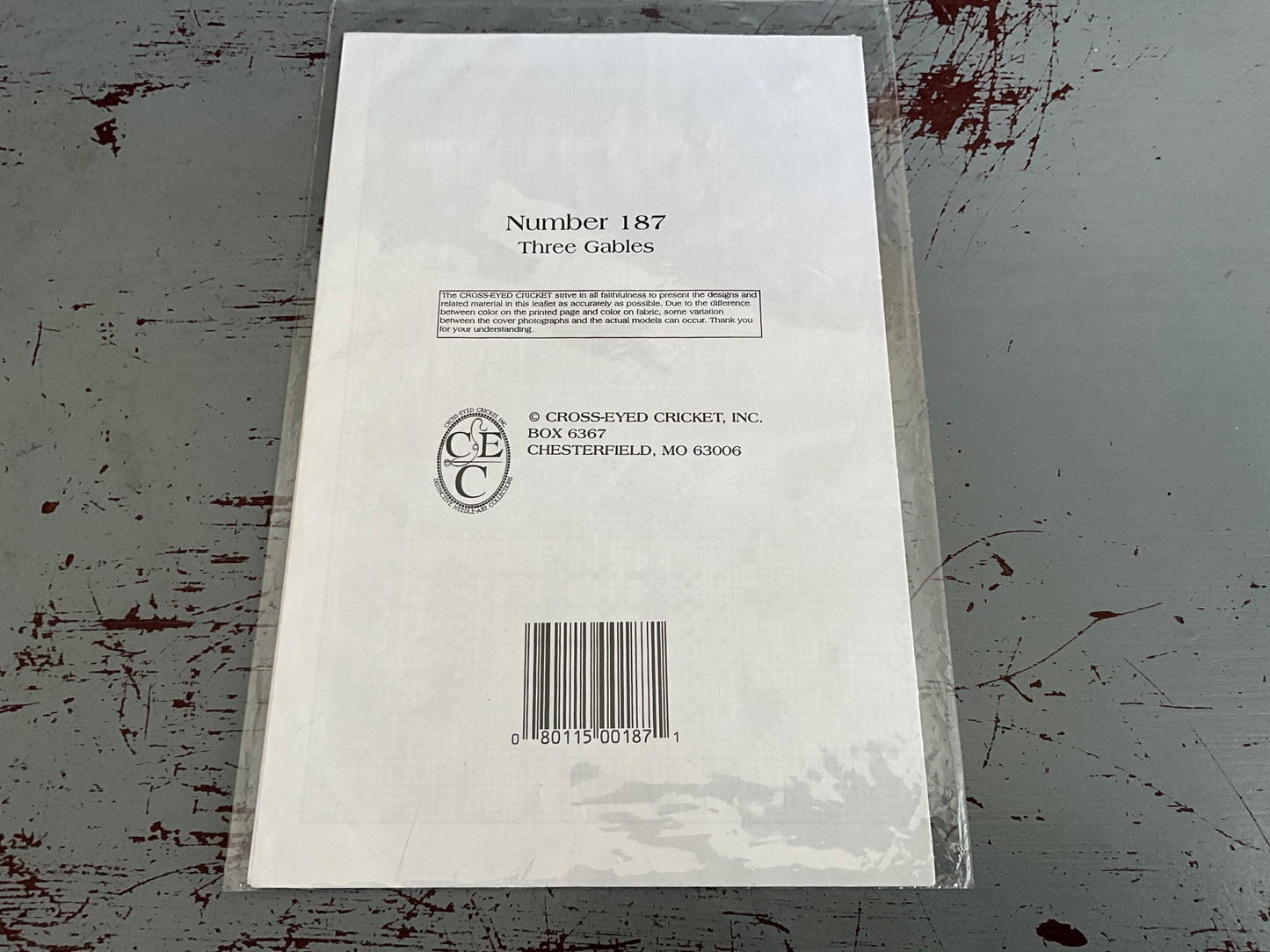 The Cricket Collection Three Gables 187 cross stitch chart