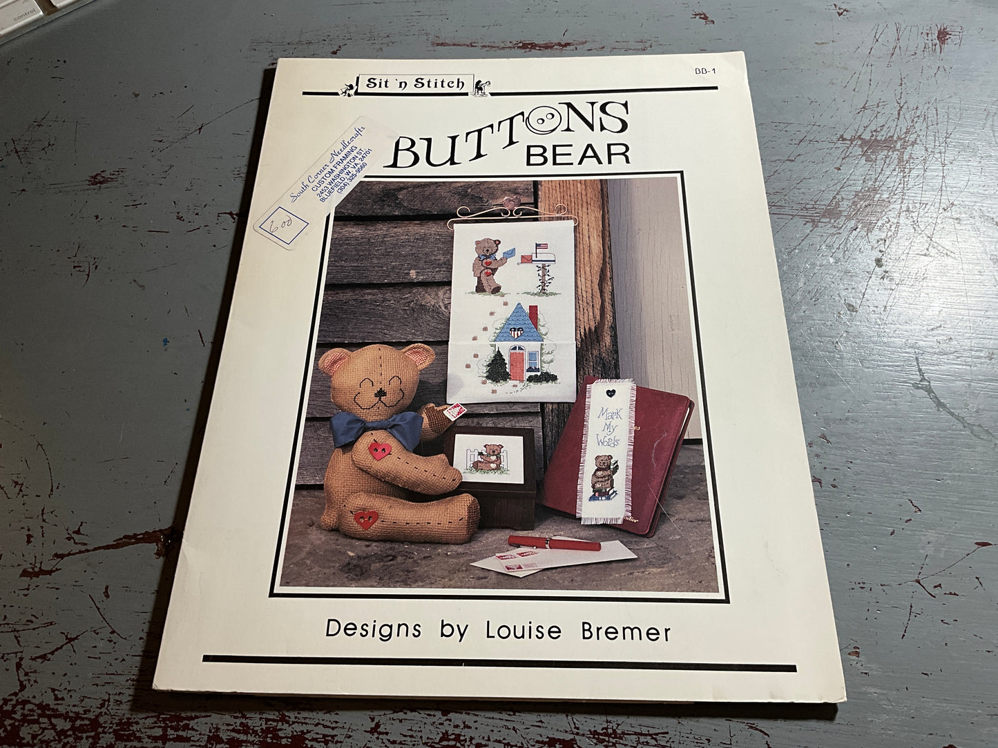Sit n Stitch Buttons Bear Designs by Louis Bremer counted cross stitch chart