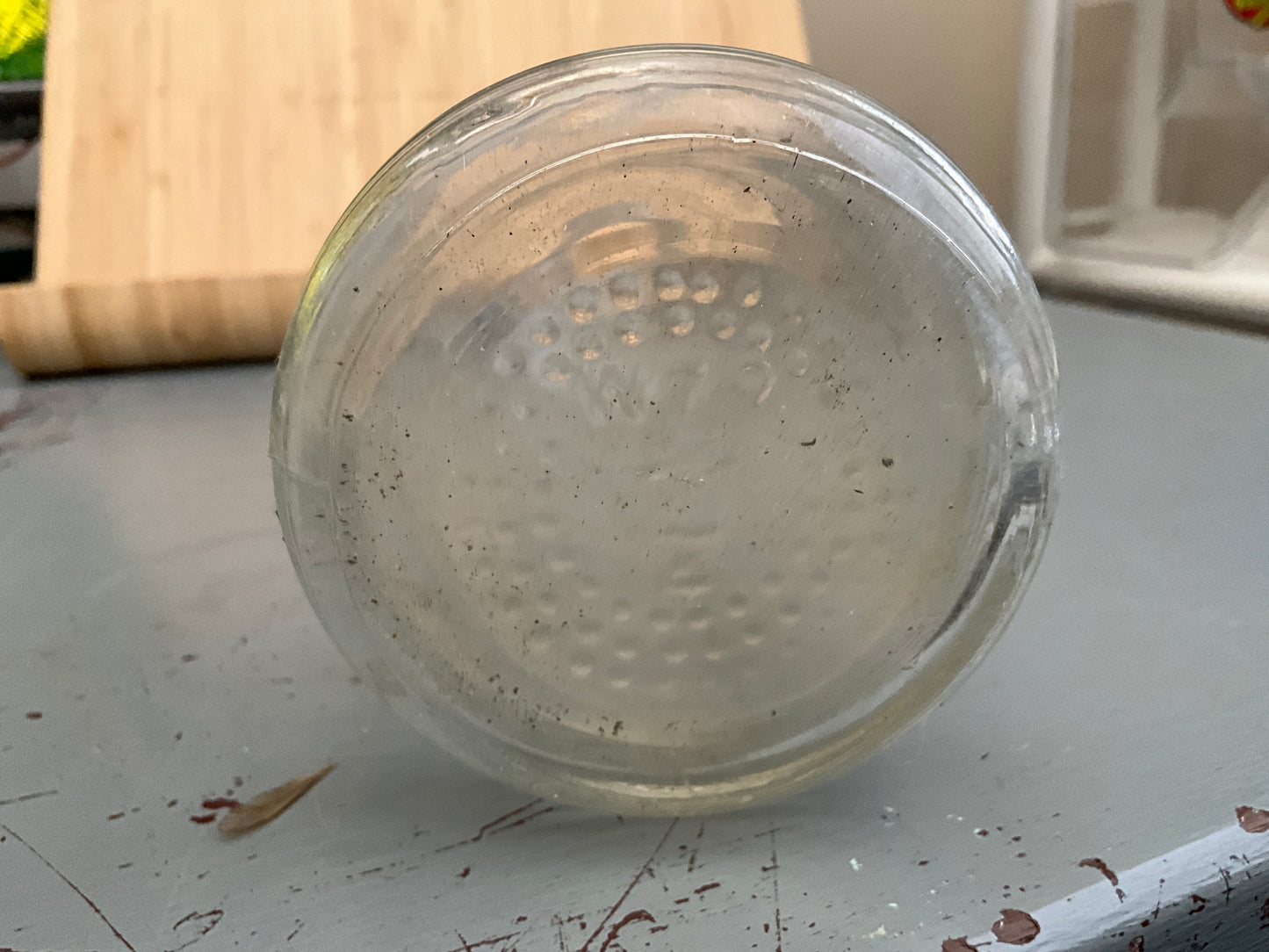 Texize 1940-50s clear glass chemical bottle vintage collectible