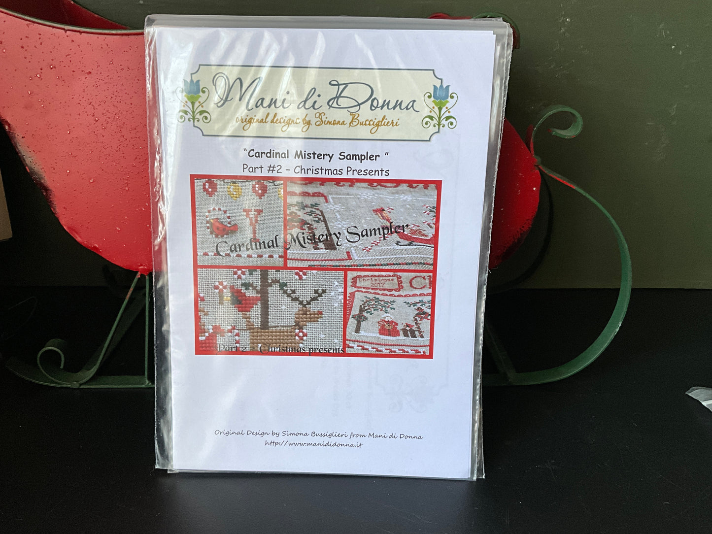 Mani di Donna Cardinal Mystery Sampler Part #1 through Part#4 cross stitch charts*