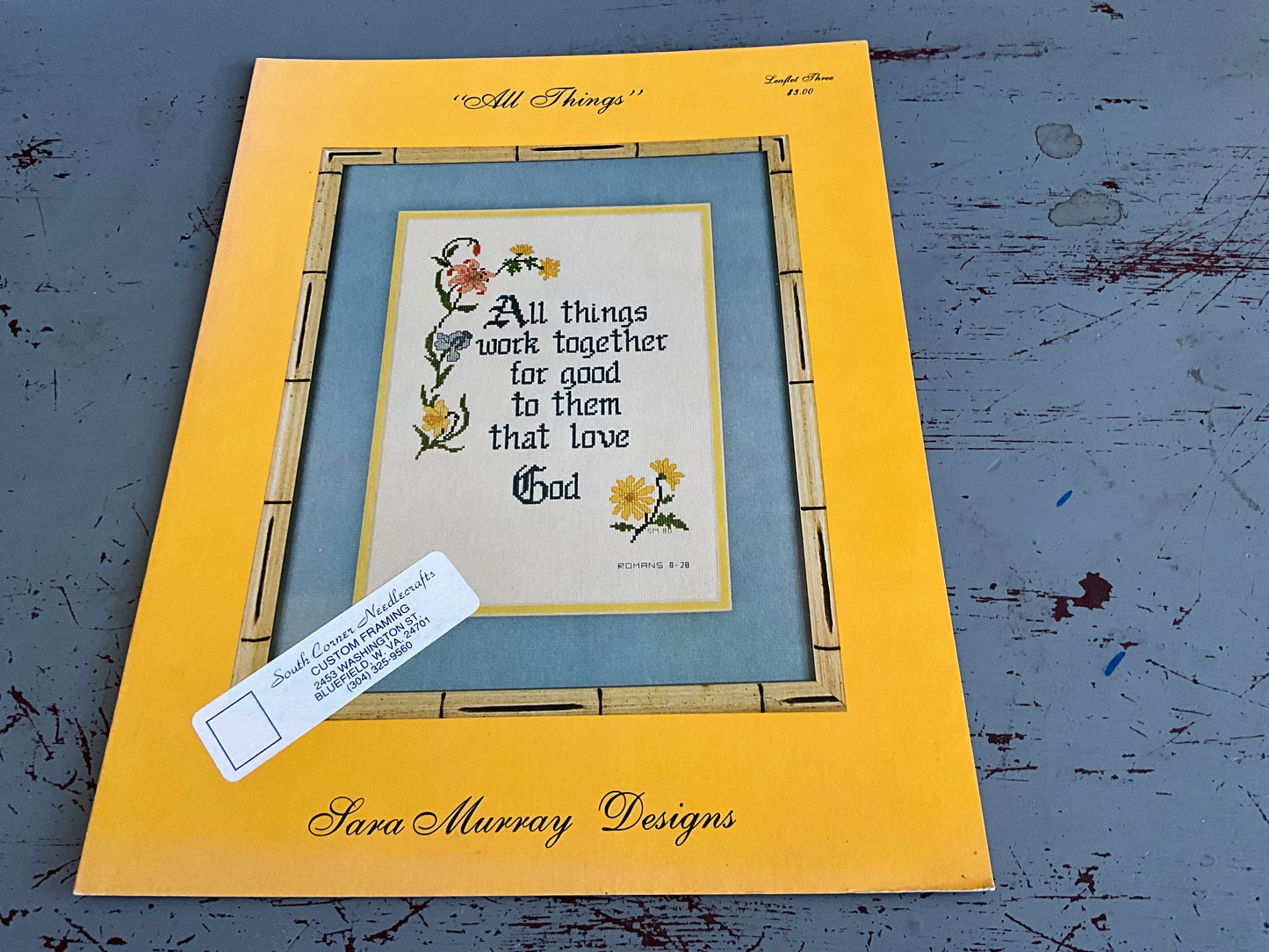 Sara Murray Designs All Things Leaflet Three counted cross stitch chart