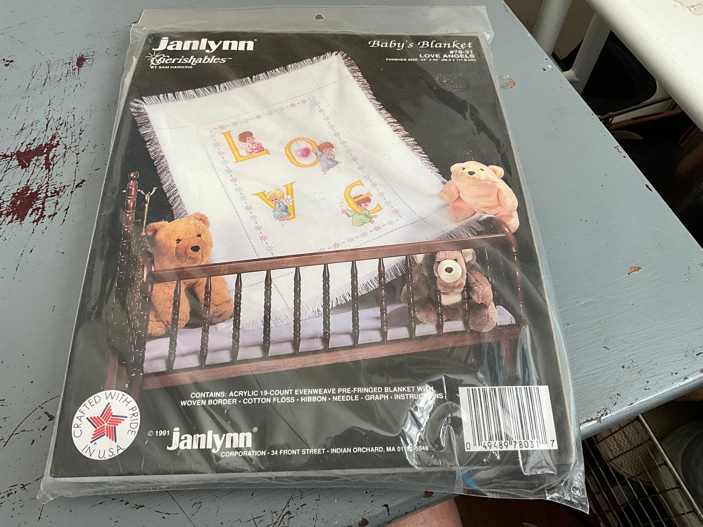 JanLynn Cherishables Love Angels Baby’s Blanket #78-31 cross stitch kit