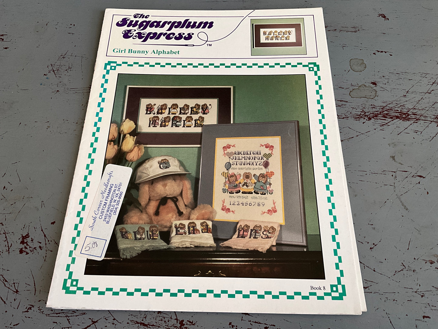 The Sugarplum Express Girl Bunny Alphabet and Counted Cross Stitch for Babies volume 1 set of 2 charts