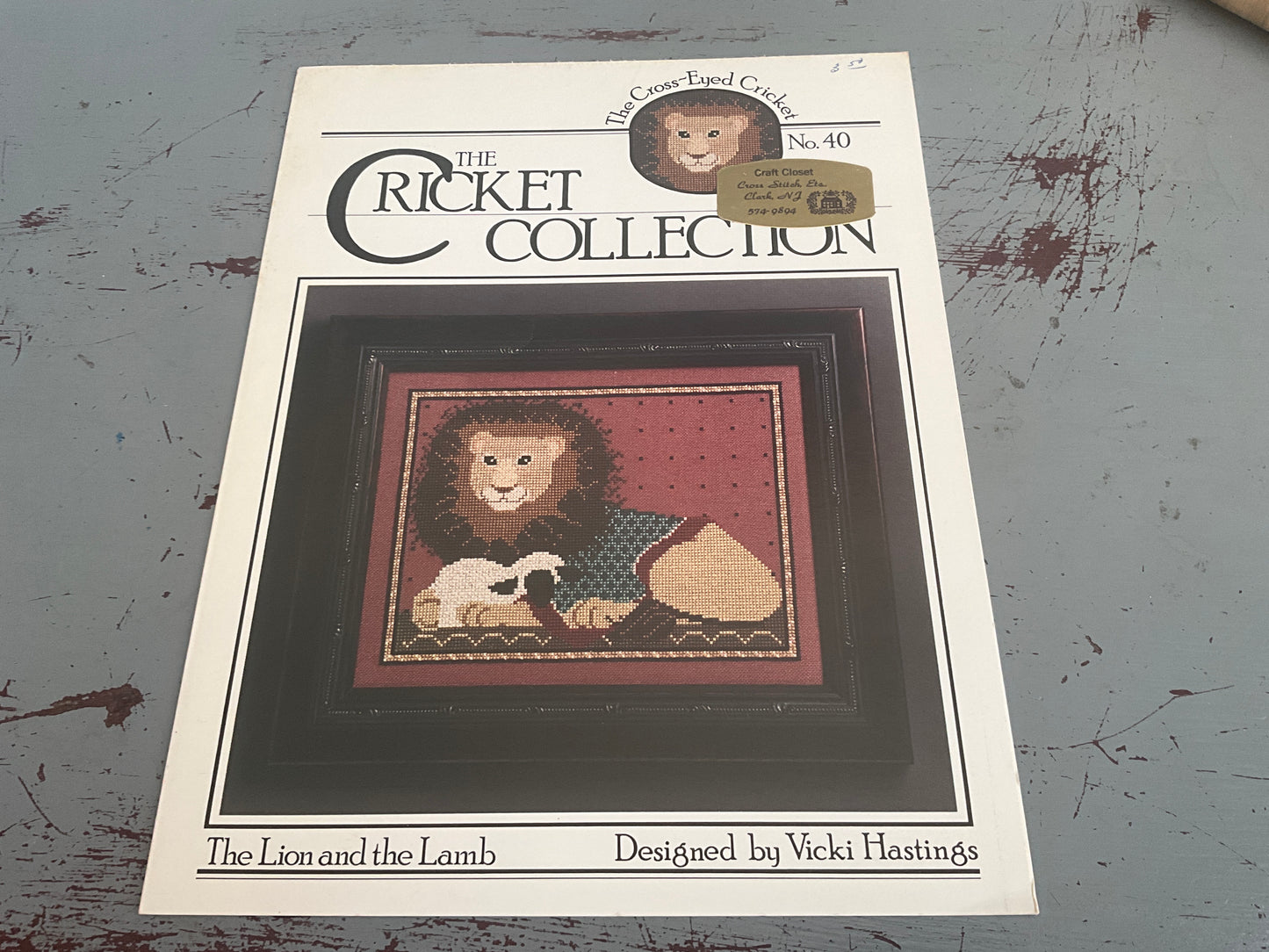 The Cricket Collection The Lion and the Lamb No. 40 counted cross stitch chart