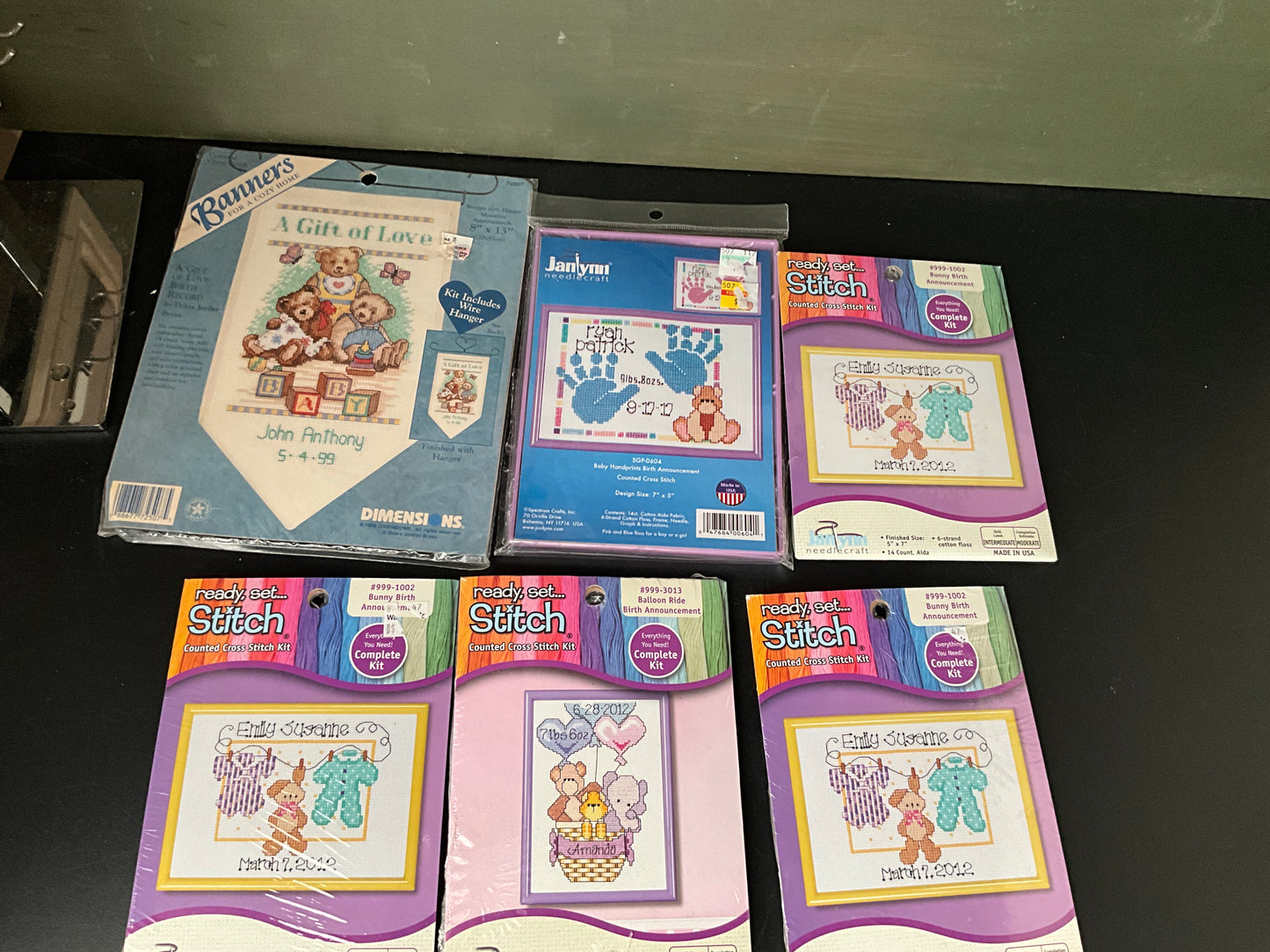 Baby announcement choice cross stitch kits see pictures & variations