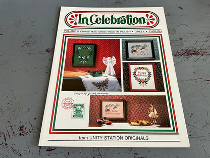 InCelebration Volume II Christmas Greetings in Polish-Greek-English from Unity Station Originals needlecraft chart