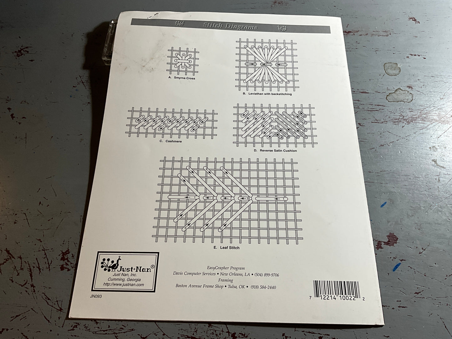 Just Nan Batty Hattie & Boo counted cross stitch charts chart with spider bead embellishment