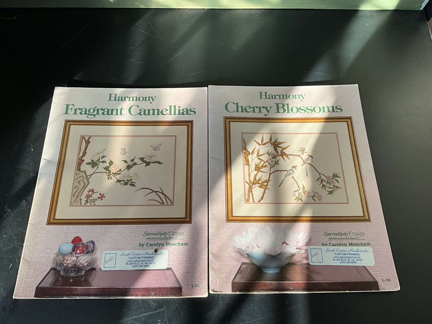 Harmony Cherry Blossoms L32 & Fragrant Candles L31 set of 2 Serendipity Designs counted cross stitch charts