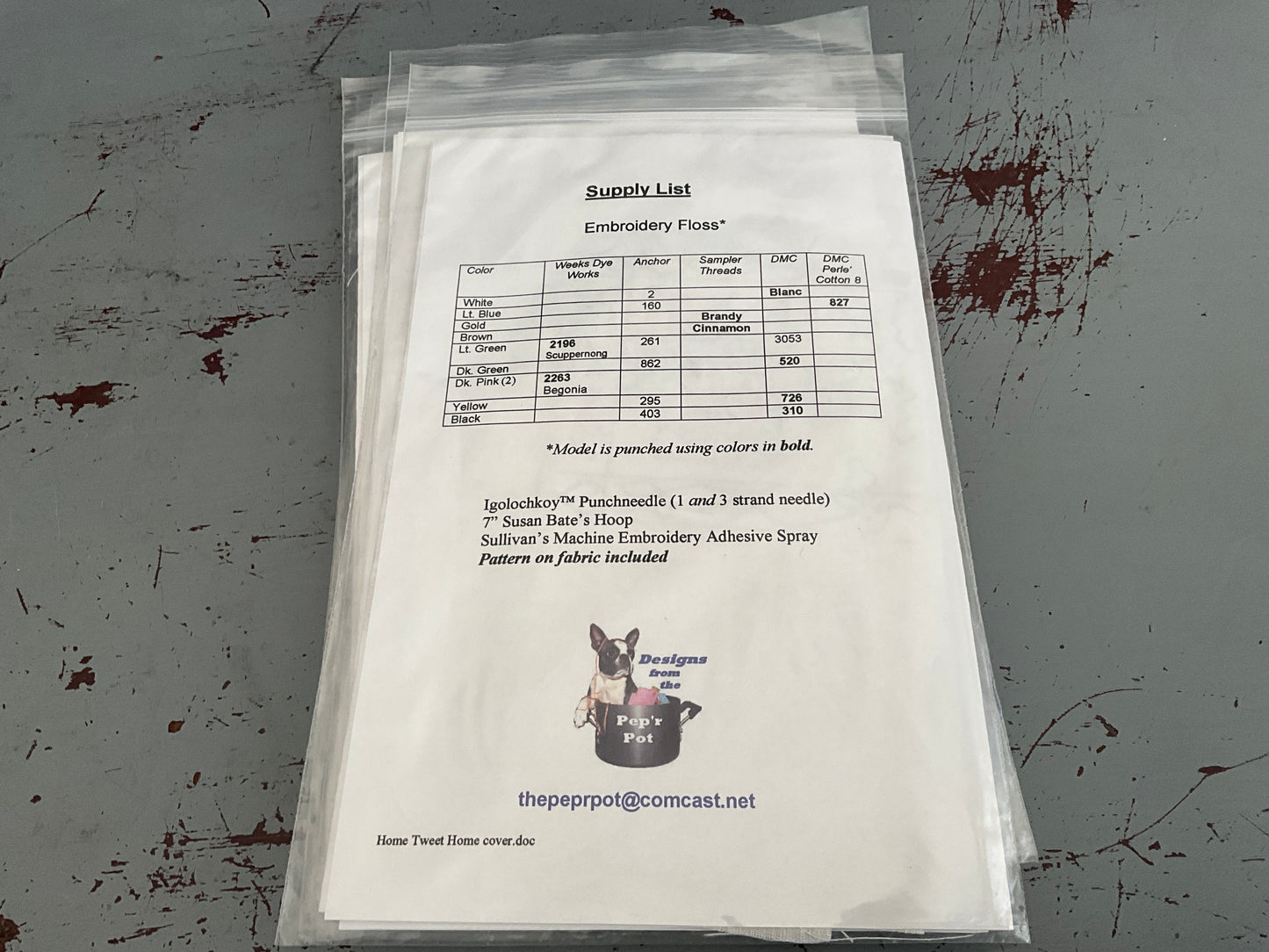 Charlotte Dudley choice punch needle embroidery with printed fabric