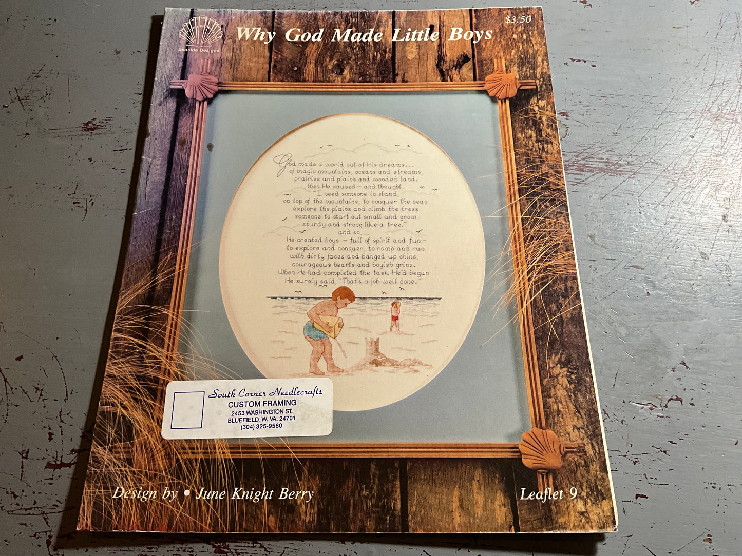 Seaside Designs choice Why God Made Little Girls or Little Boys by June Knight Berry Leaflet 8 or 9 vintage counted cross stitch charts*