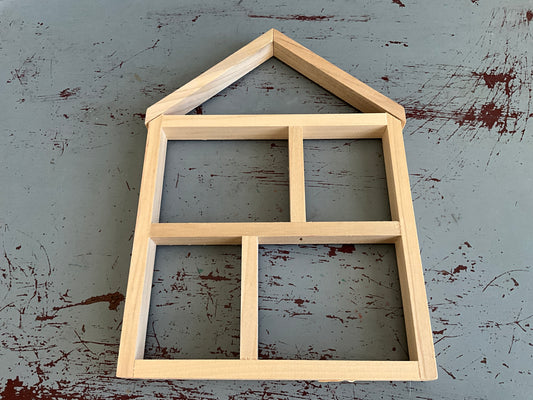 Gallery of Stitches wooden house multi-pain frame 7x10 inches