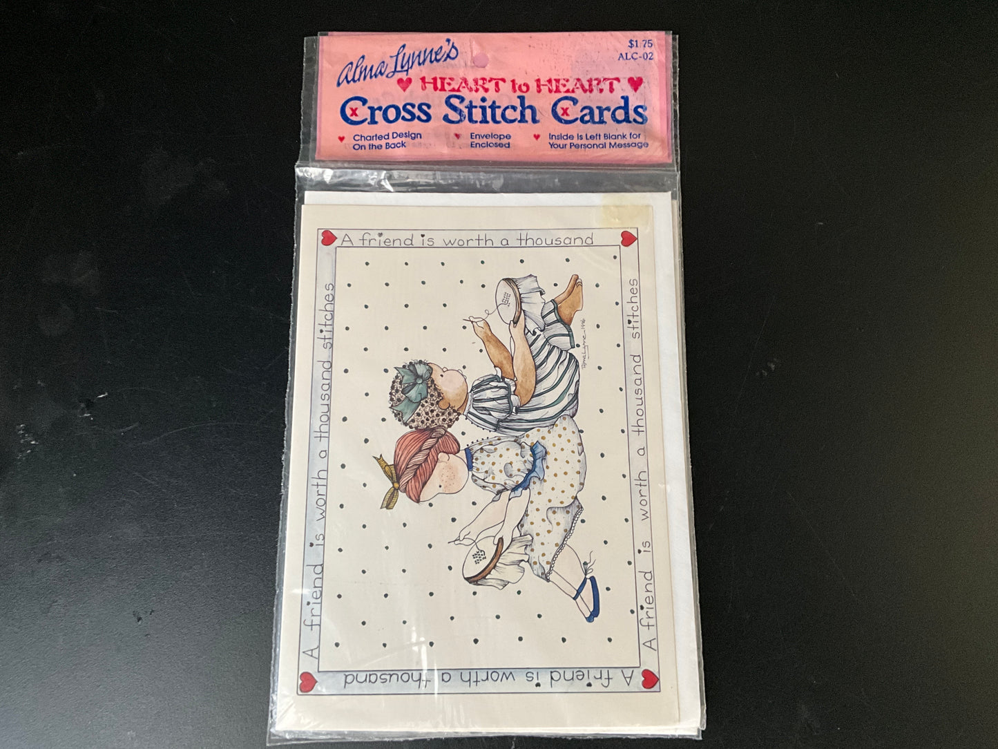 Set of 5 Cross stitch blank cards