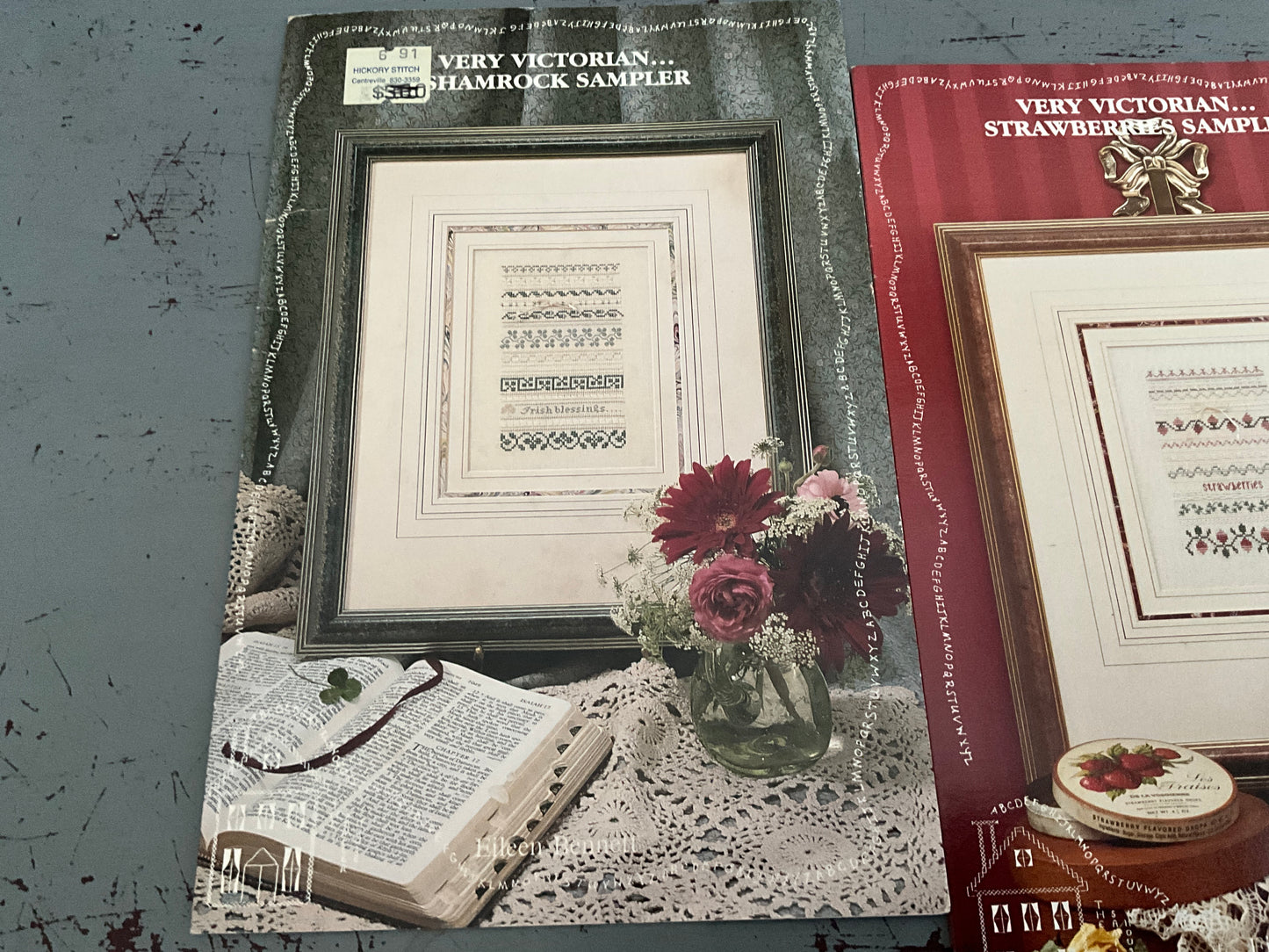 The Sampler House Very Victorian…Shamrock & Strawberries Samplers set I’d cross stitch charts
