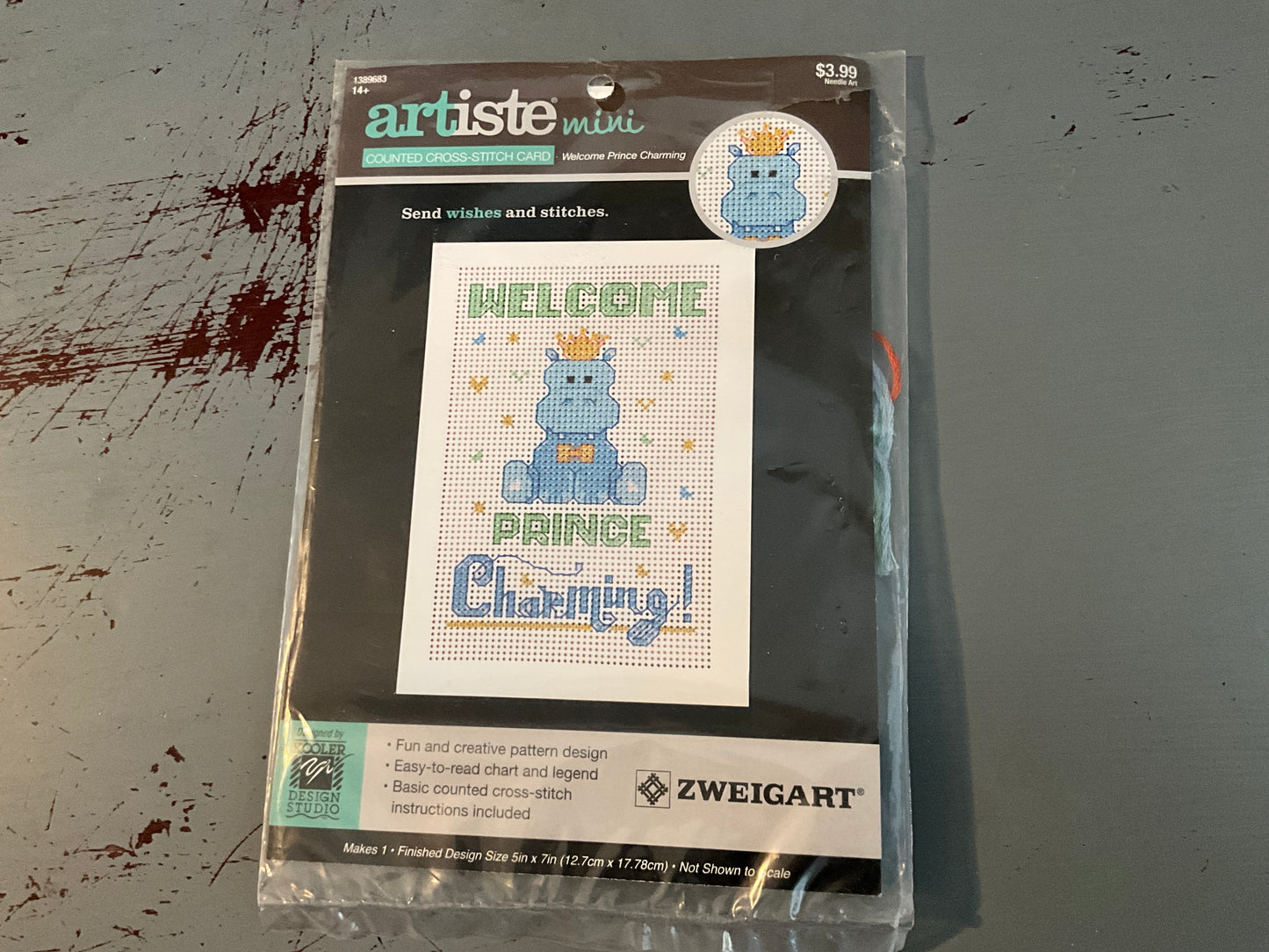 Zweigart artiste Welcome Prince Charming cross stitch kit