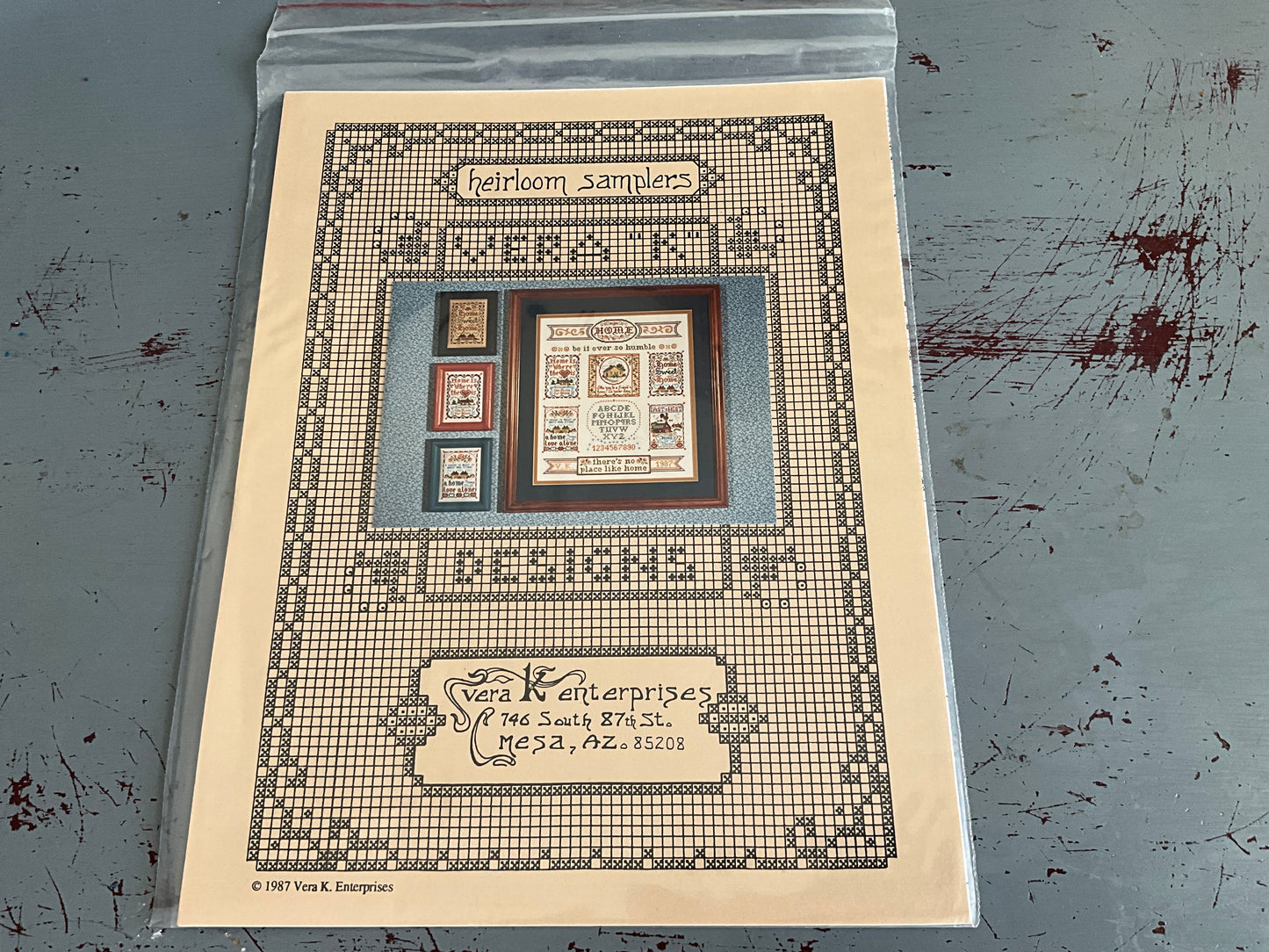 Vera K Enterprises heirloom samplers counted cross stitch chart