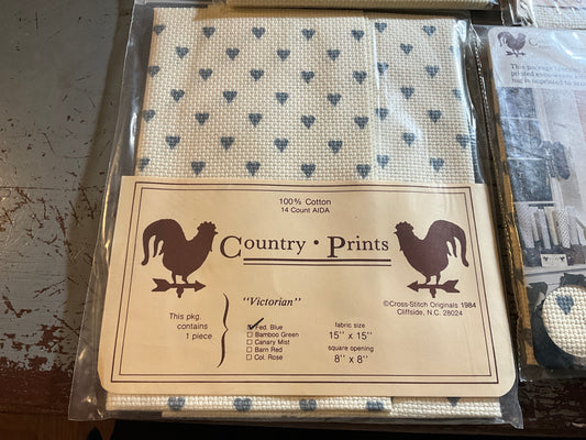 Pretty printed cross stitch fabric choice see pictures and variations