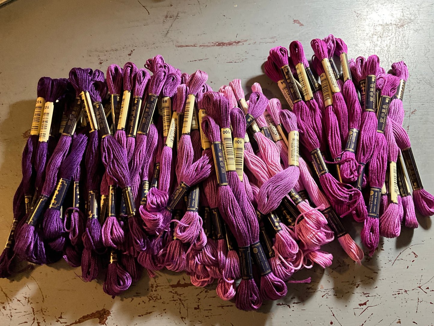 Anchor Thread Purple bargain lot of 79 skeins see pictures and description