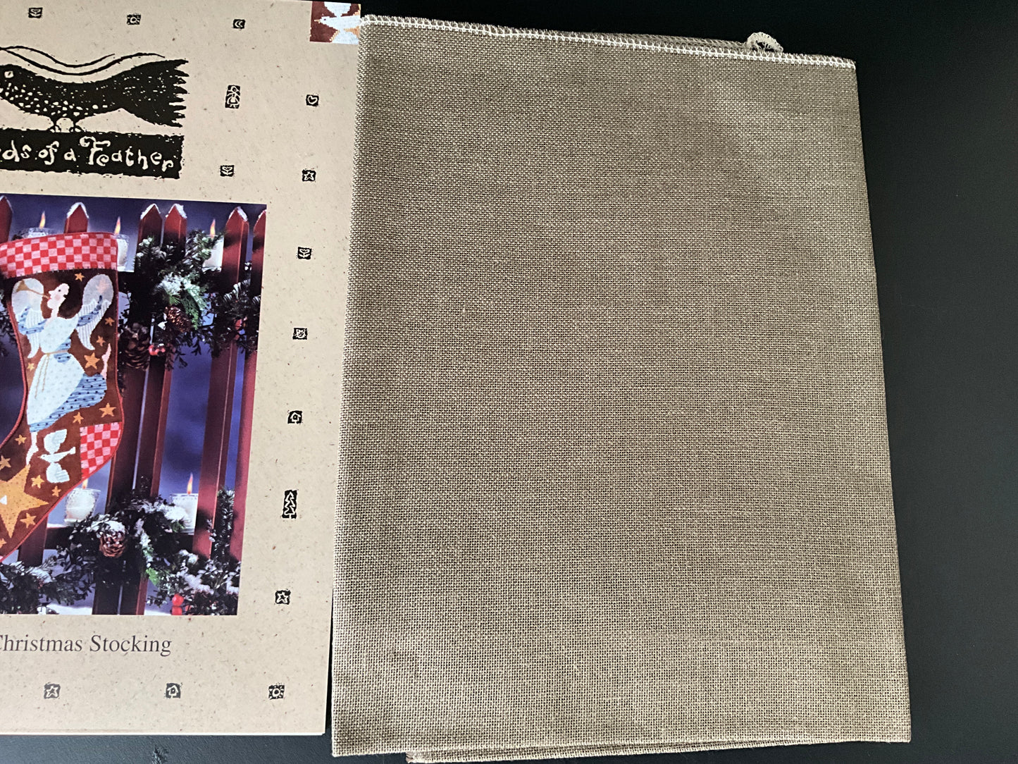 Birds of a Feather Angel of Peace Christmas Stocking cross stitch chart with Sparrow 28 count 30”x22” fabric(discontinued)included!