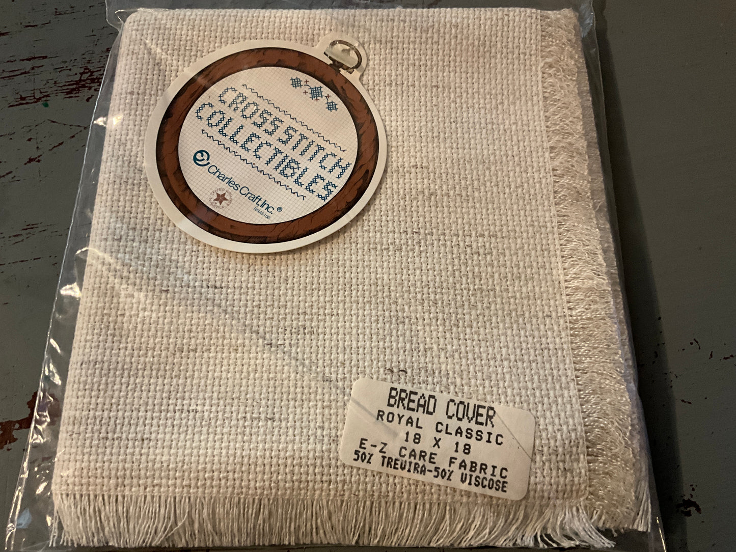 Charles Craft Bread Cover 14 count Royal Classic 18 x18 inch stitchable