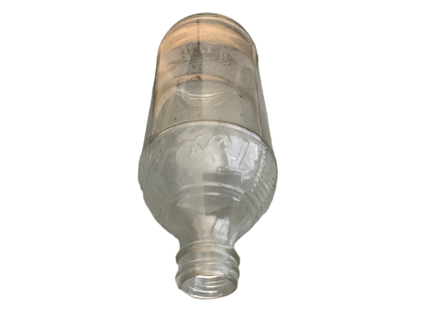 Texize 1940-50s clear glass chemical bottle vintage collectible