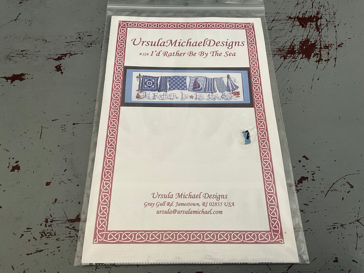 Ursula Michaels Designs I’d Rather Be By The Sea cross stitch chart