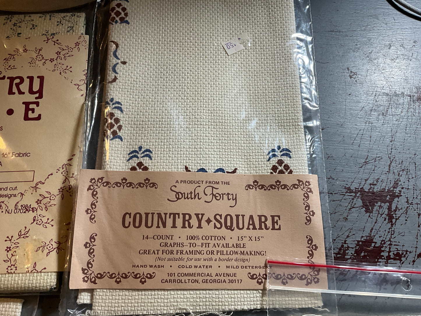 Pretty printed cross stitch fabric choice see pictures and variations