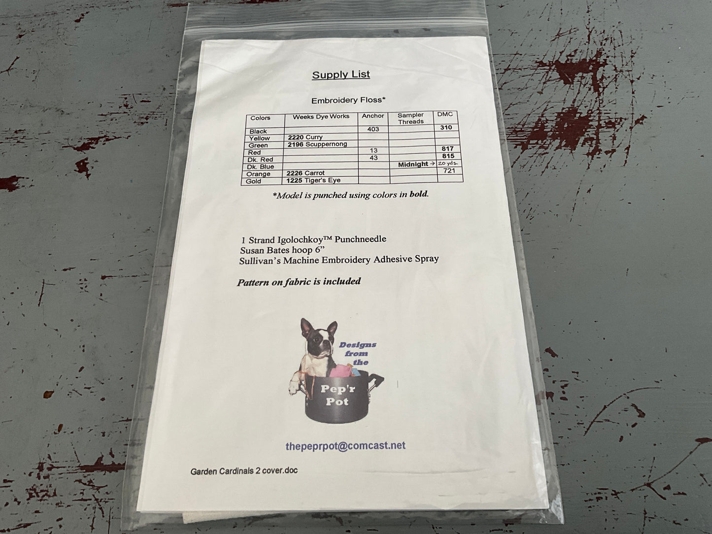 Charlotte Dudley choice punch needle embroidery with printed fabric