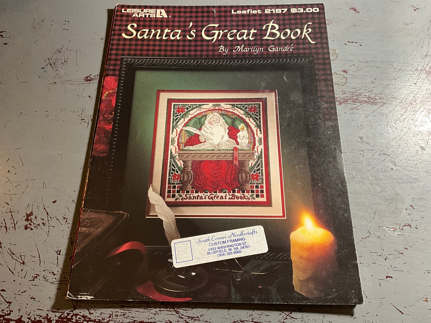 Leisure Arts Santa & Company and Santa’s Great Book set of 2 Christmas counted cross stitch charts