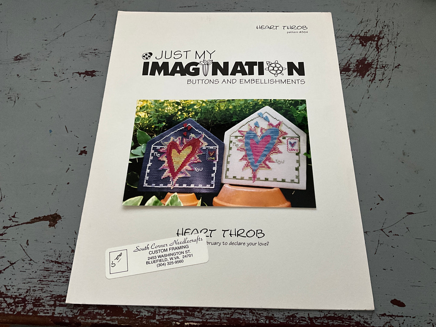 Just My Imagination Heart Throb pattern #864 counted cross stitch chart