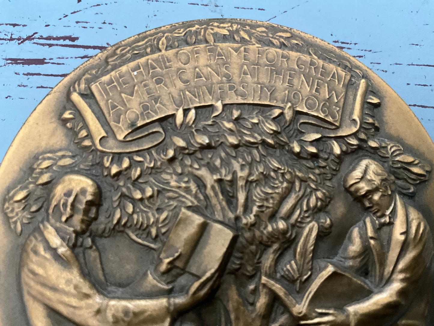 Mark Hopkins Educators Theology 1802-1887 The Hall of Fame of Great Americans At the New York University 19O63 heavy brass souvenir collectible medallion