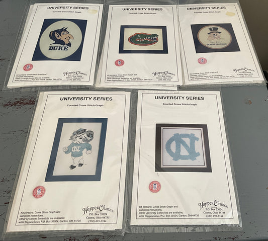 Happen Chance University Series choice counted cross stitch graphs see pictures and variations