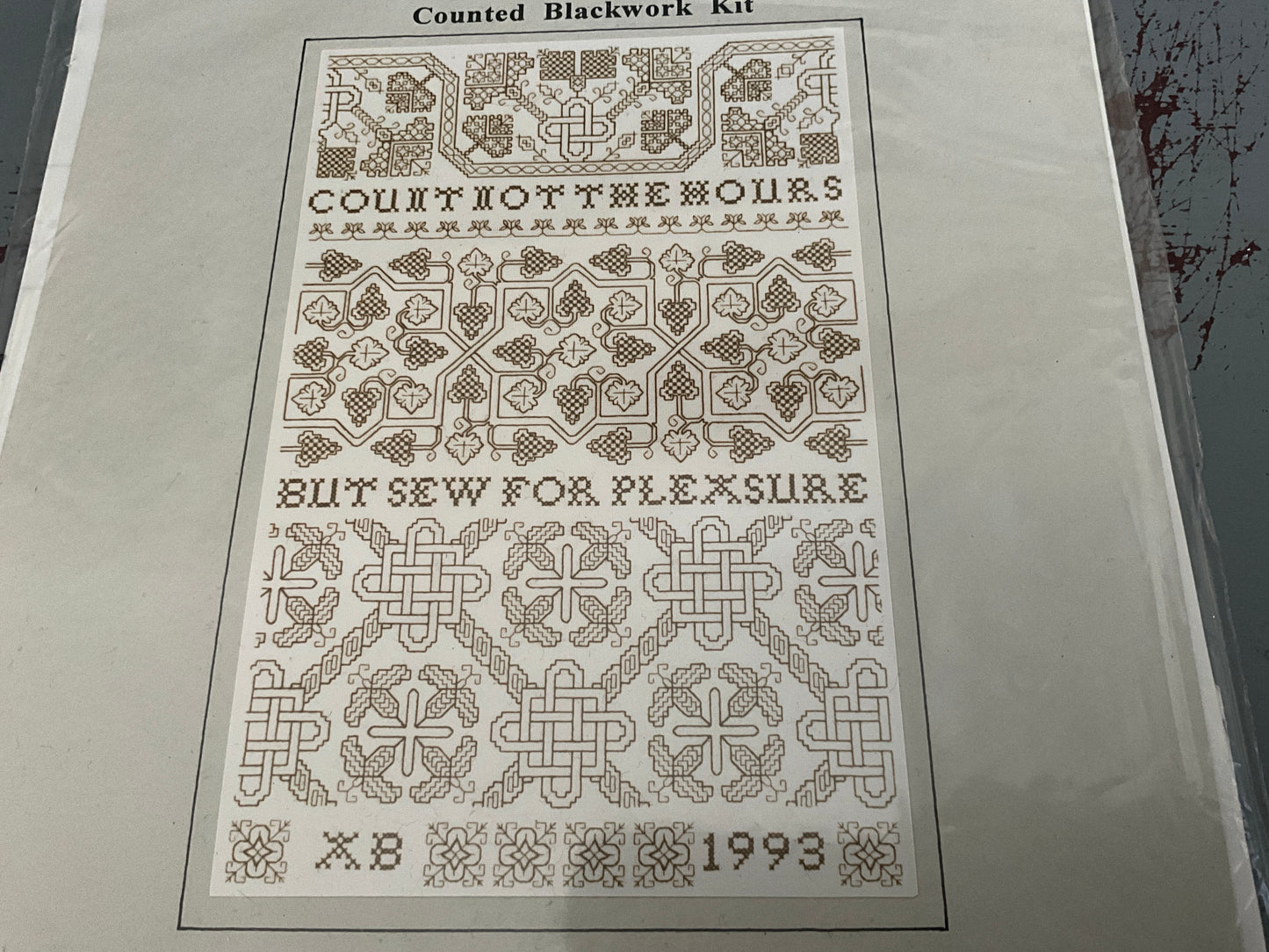 Classic Embroidery by Angela Beasley counted black work kit