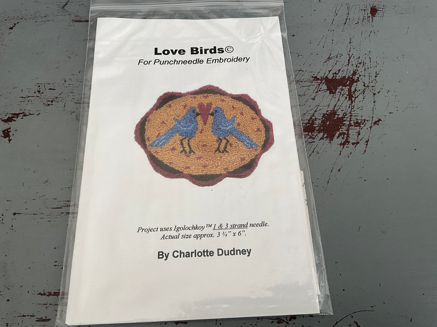 Charlotte Dudley choice punch needle embroidery with printed fabric