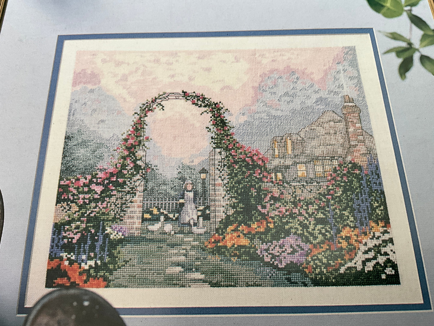 Leisure Arts Thomas Kinkade The Rose Arbor Cottage Book 2 cross stitch chart