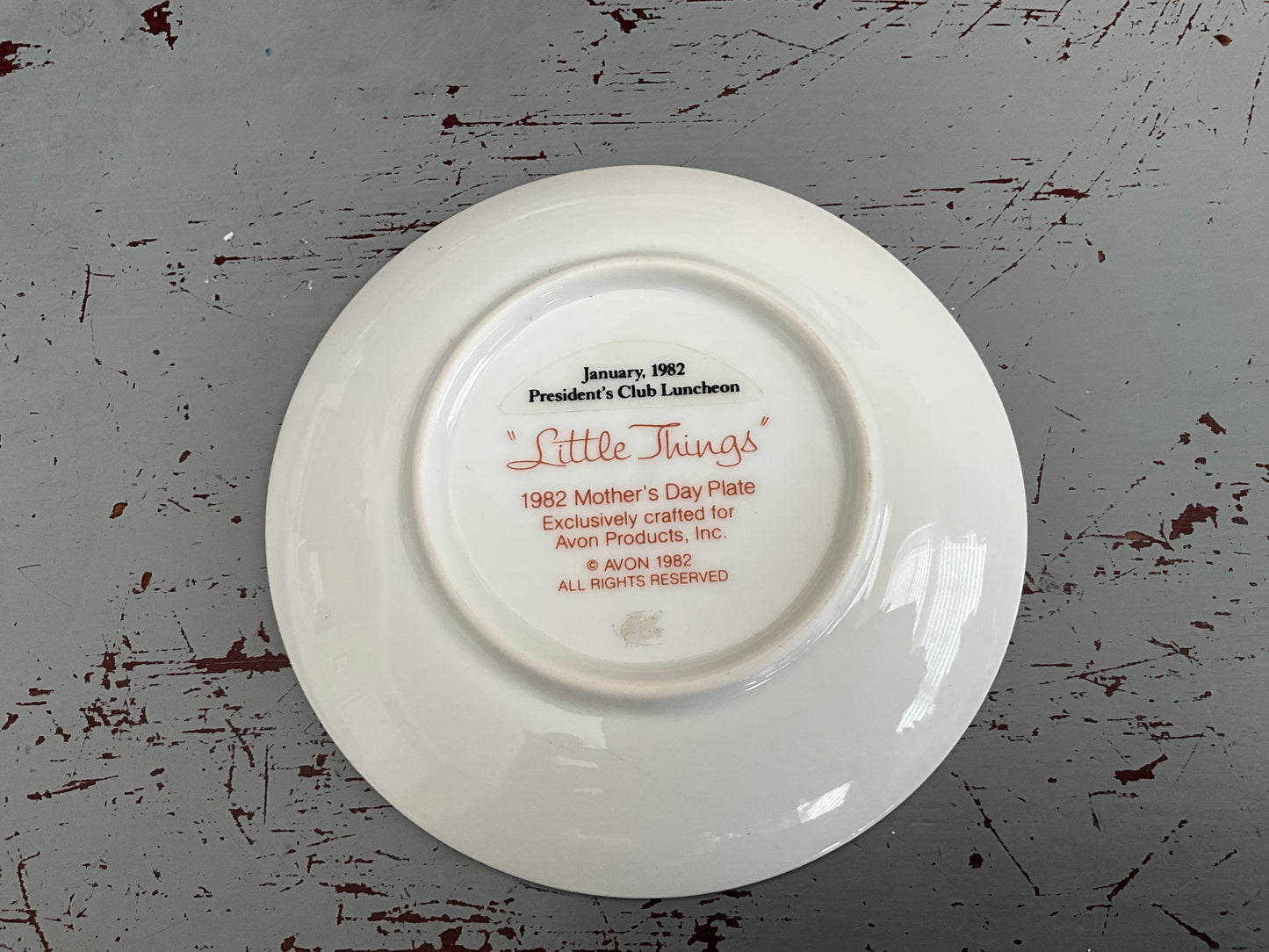 Avon “Little Things” Mother’s Day vintage 1982 collectible plate made in Japan*