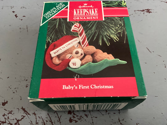 Hallmark Baby’s First Christmas 1990 Keepsake Ornament QX485-6