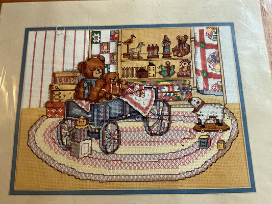 Bucilla Grandmas Attic 40378 printed counted cross stitch kit 9x12 inches