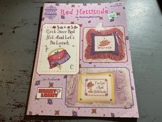 Designs by Gloria & Pat Red Hattitude cross stitch chart