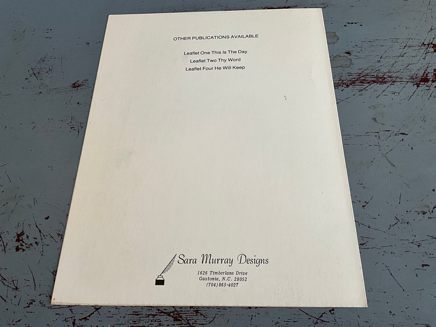 Sara Murray Designs All Things Leaflet Three counted cross stitch chart