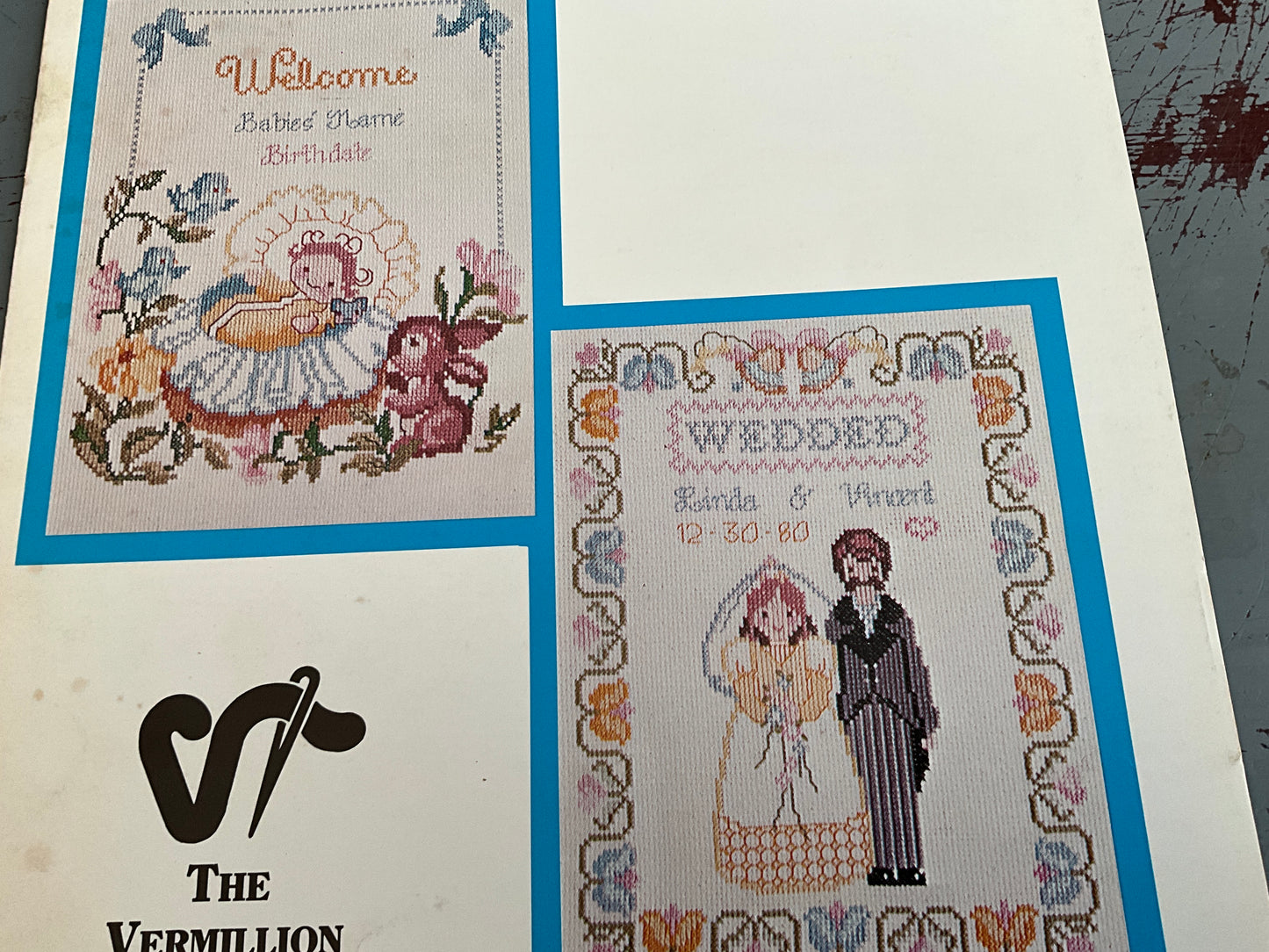 The Vermillion Stitchery Wedded & Welcome Wedding and Birth Counted Thread Samplers