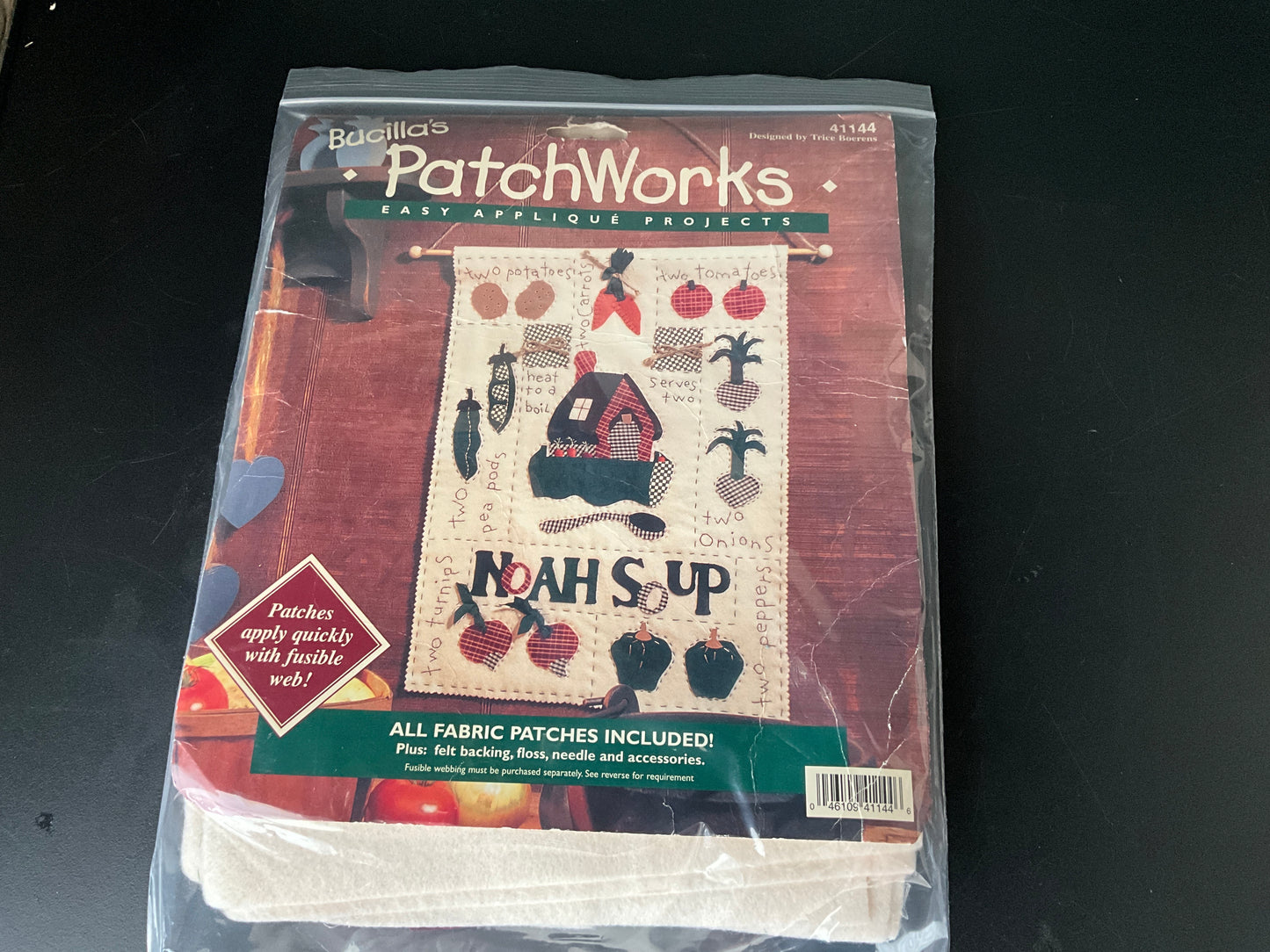 Bucilla’s Patchworks Noah Soup 41144 appliqué project kit