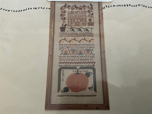 The sampler House Pumpkin Sampler pattern only