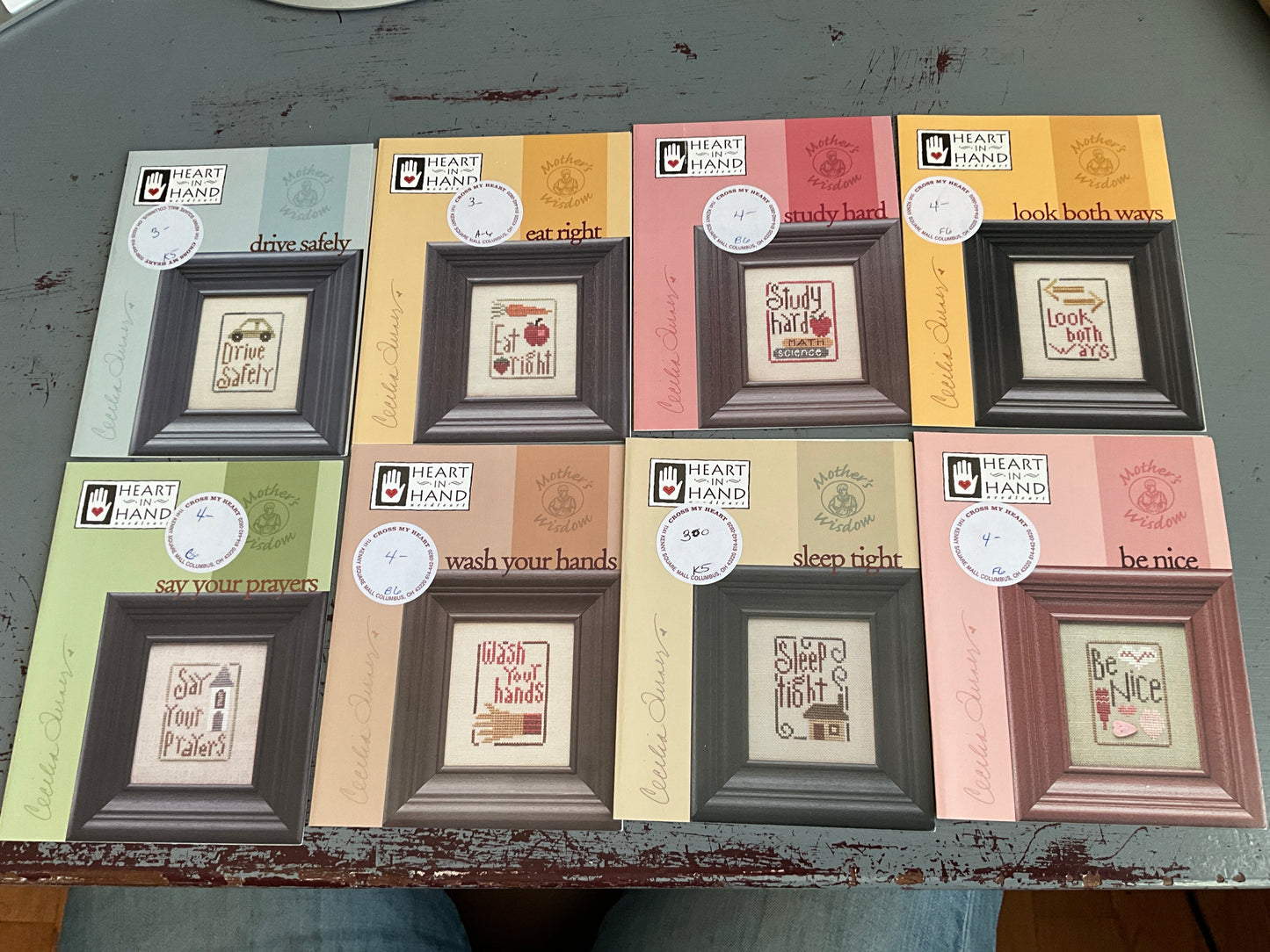 Hands On Designs Mothers Wisdom set of 8 counted cross stitch charts*