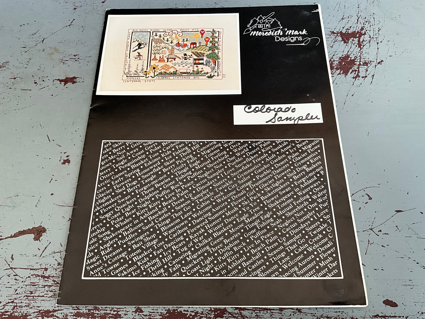 Meredith Mark Colorado sampler cross stitch chart