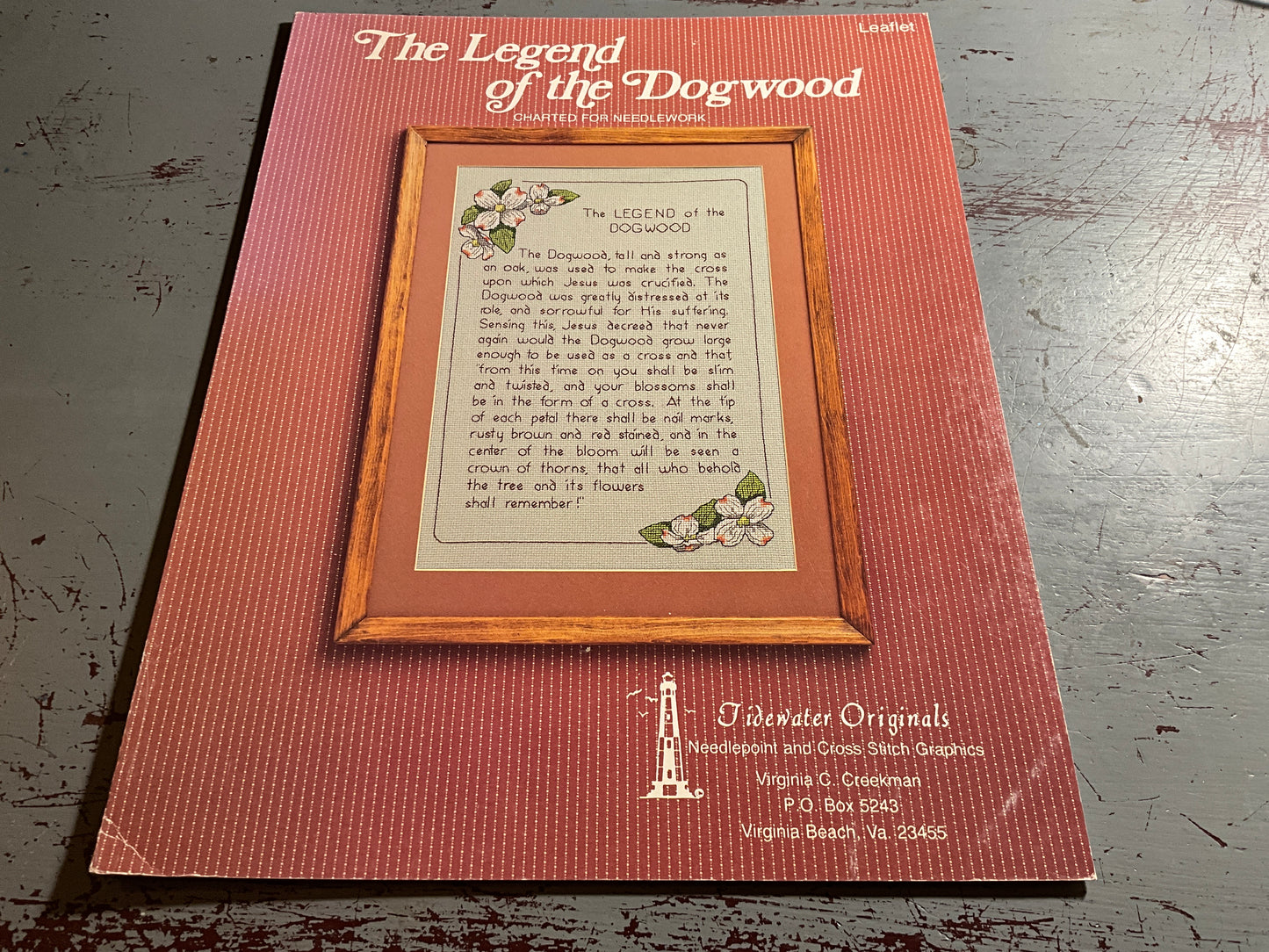 Tidewater Originals The Legend of the Dogwood needlework chart