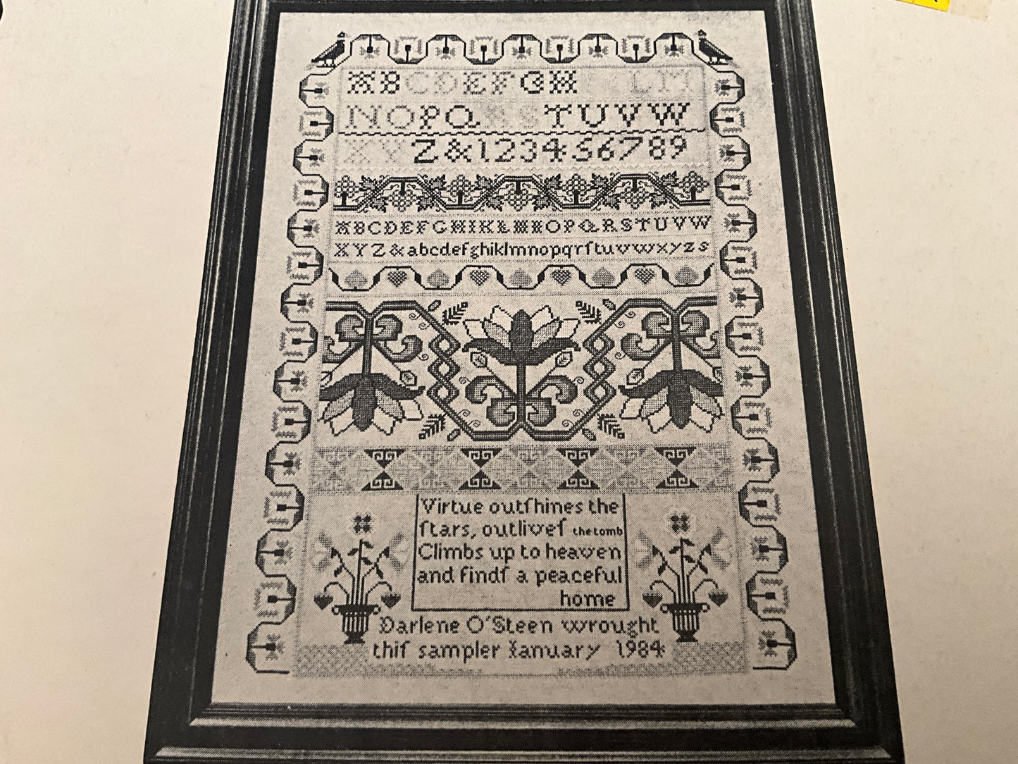 The Needles Praise Virtue Outshines the Stars cross stitch chart