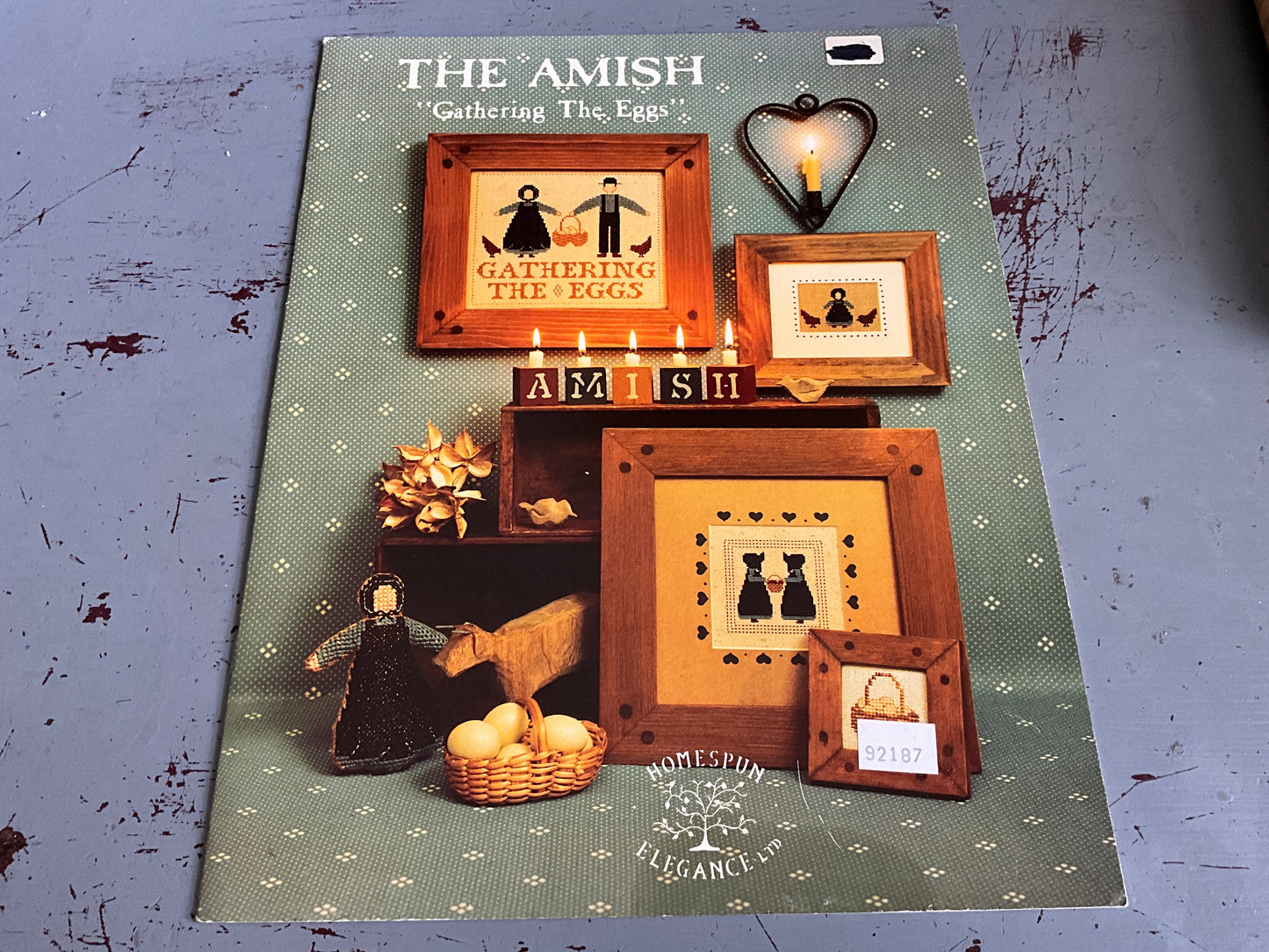 Homespun Elegance The Amish Gathering The Eggs counted cross stitch chart