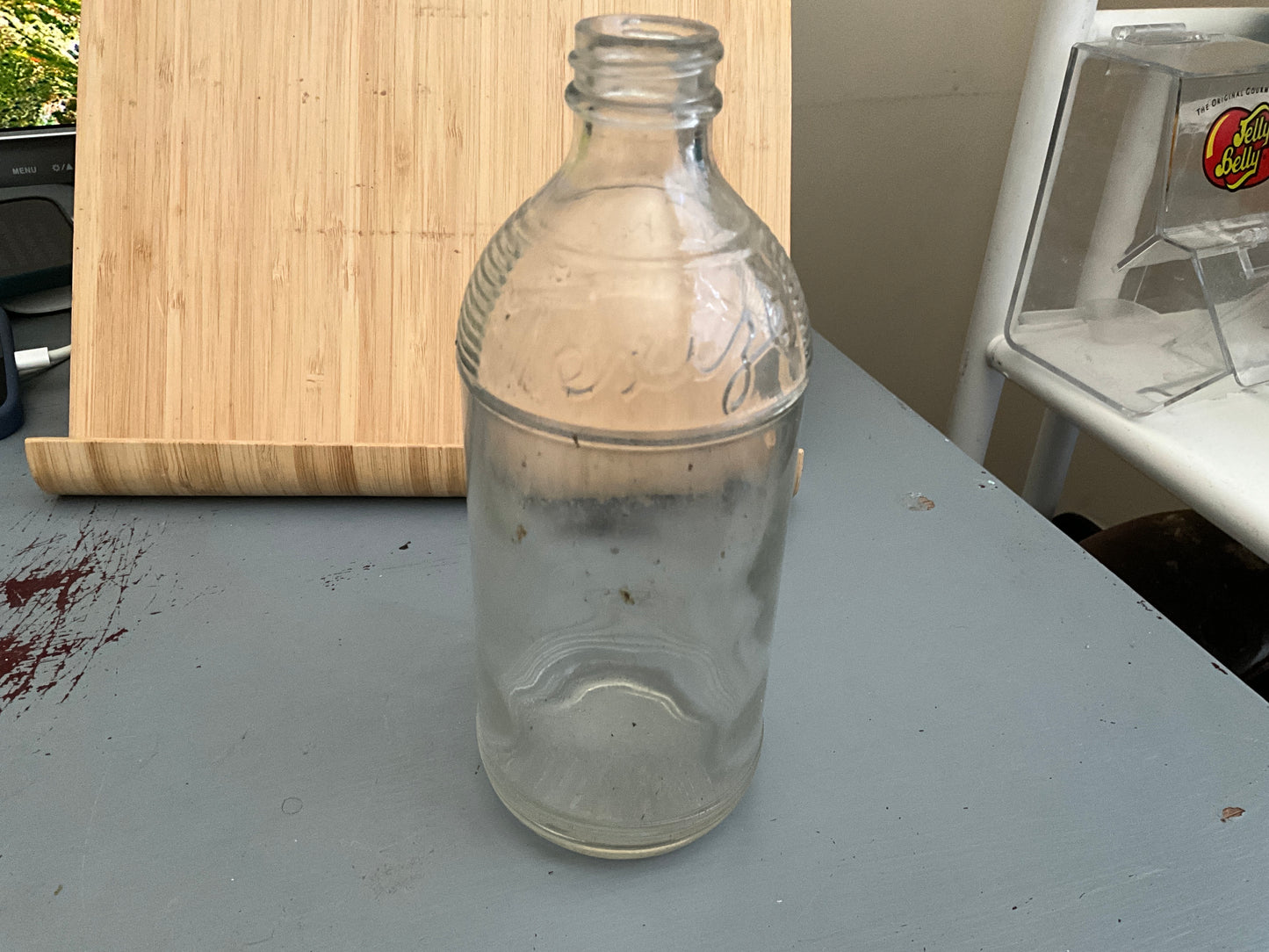 Texize 1940-50s clear glass chemical bottle vintage collectible