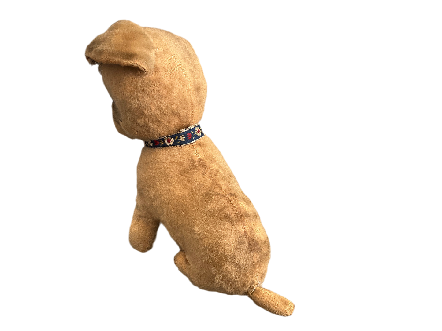 Magnificent mohair puppy plush toy collectible 1920s antique toy!